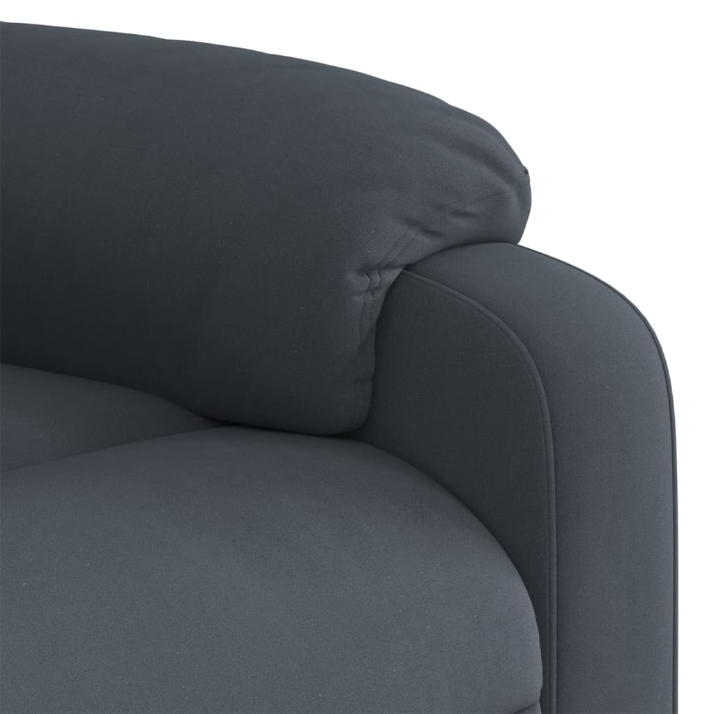 Electric Massage Recliner Chair Dark Gray Velvet