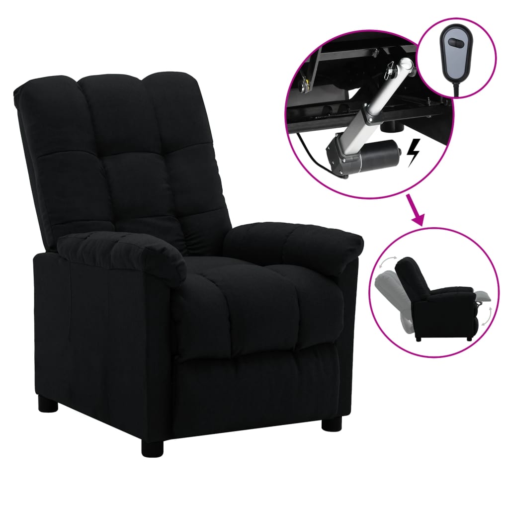 Recliner Black Fabric