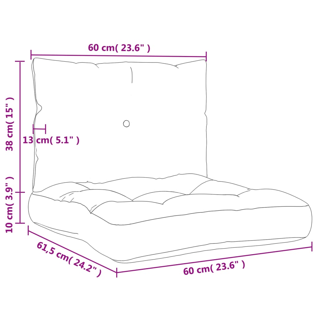 Pallet Cushions 2 pcs Green Fabric