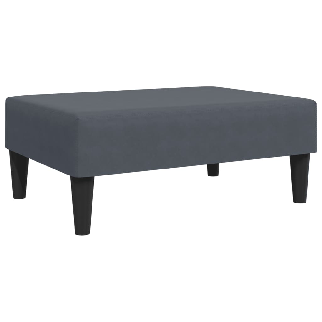 Footstool Dark Gray 30.3"x21.7"x12.2" Velvet