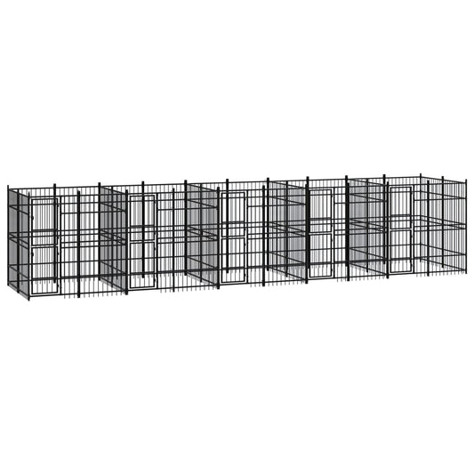 Outdoor Dog Kennel Steel 198.4 ft²