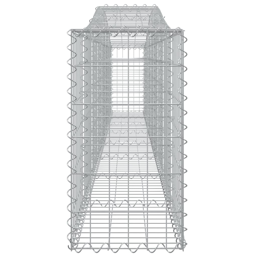 Arched Gabion Baskets 6 pcs 157.5"x11.8"x23.6"/31.5" Galvanized Iron