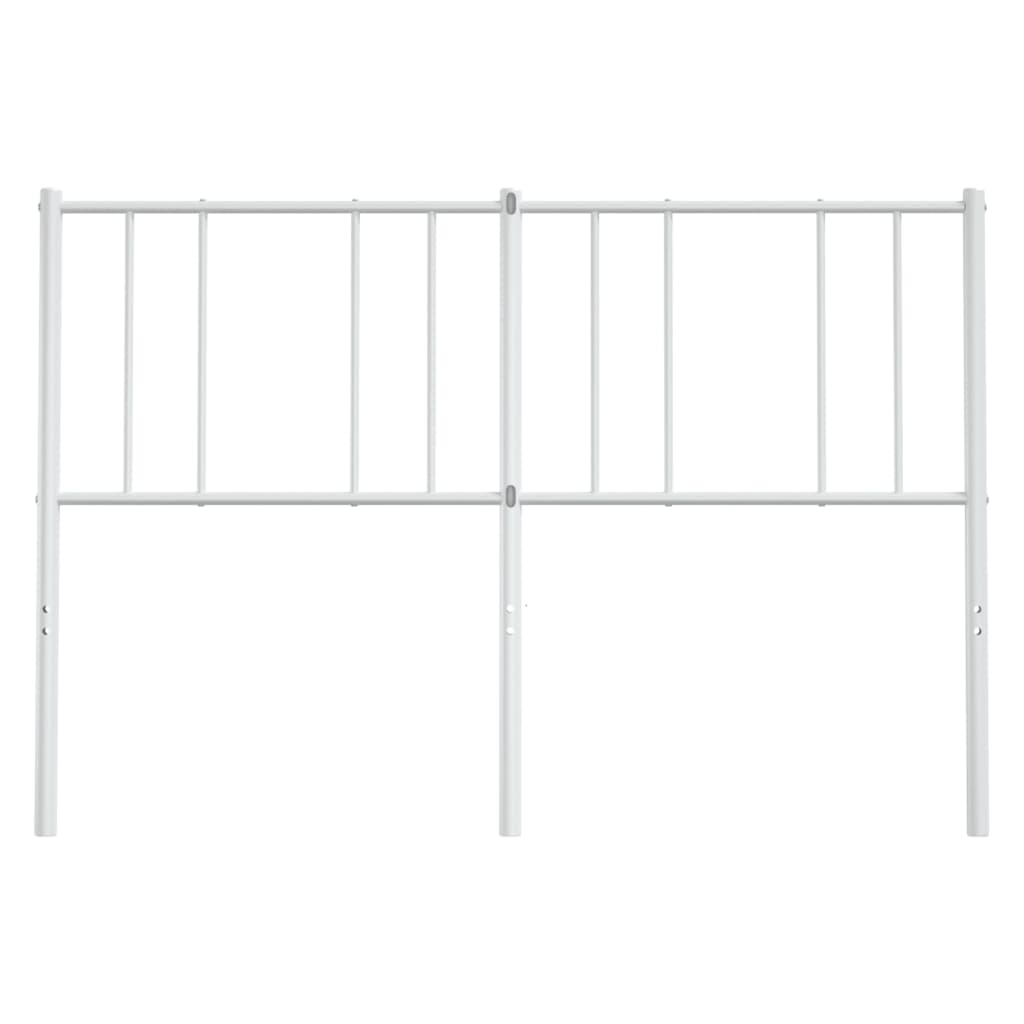 Metal Headboard White 59.1"