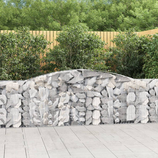 Arched Gabion Basket 157.5"x11.8"x39.4"/47.2" Galvanized Iron