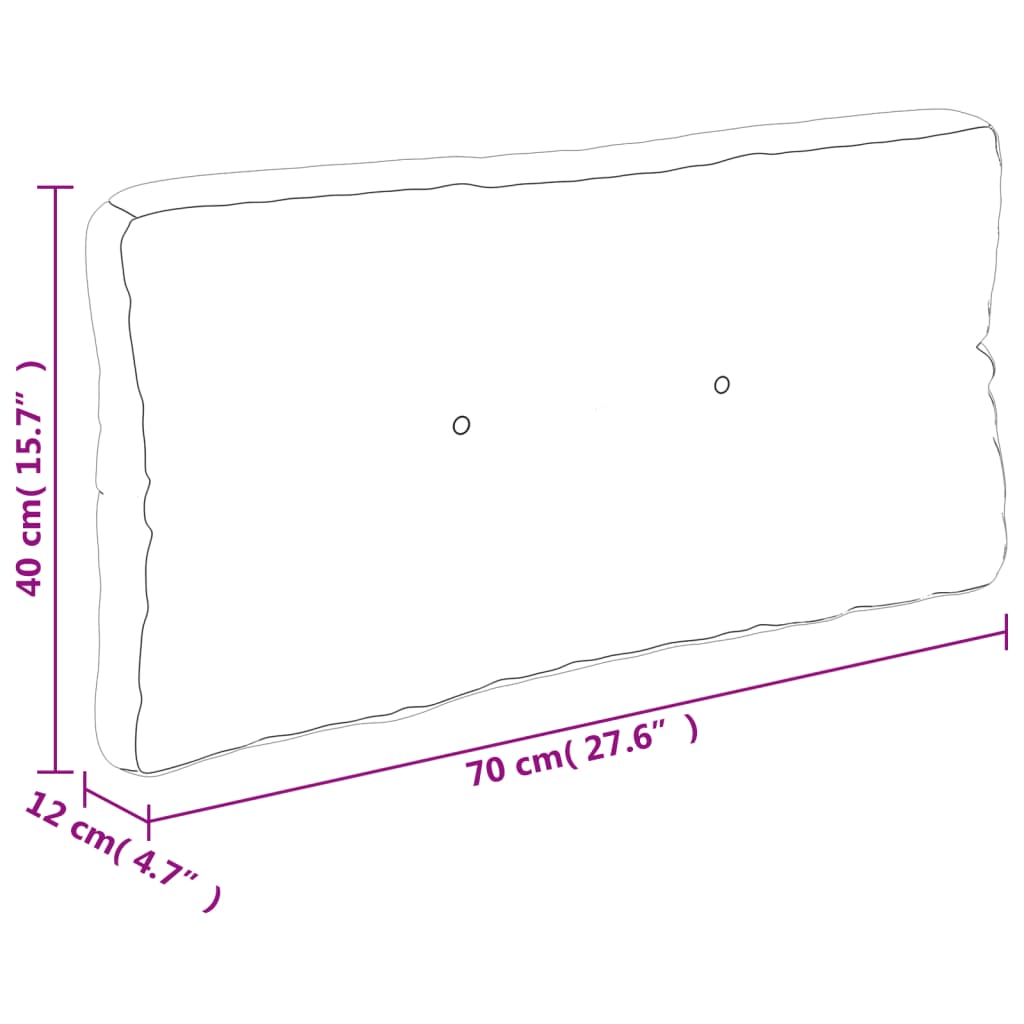 Pallet Cushion Cream 27.6"x15.7"x4.7" Fabric