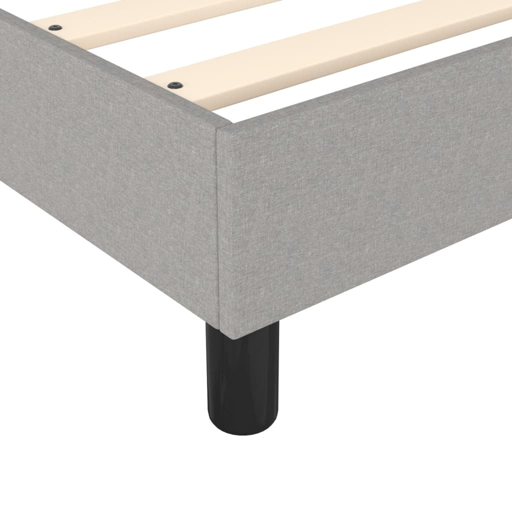 Bed Frame without Mattress Light Gray California King Fabric (US Only)