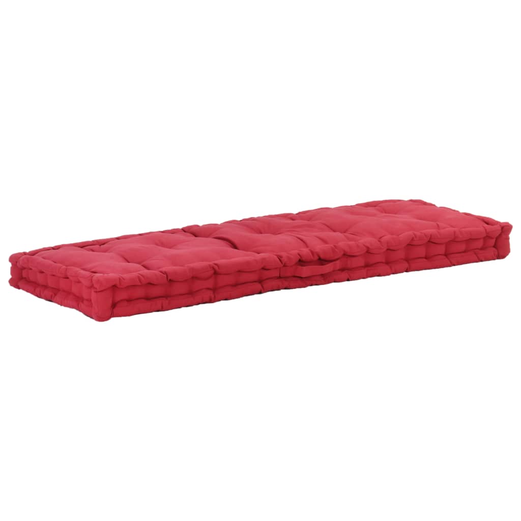 Pallet Floor Cushions 2 pcs Cotton Burgundy