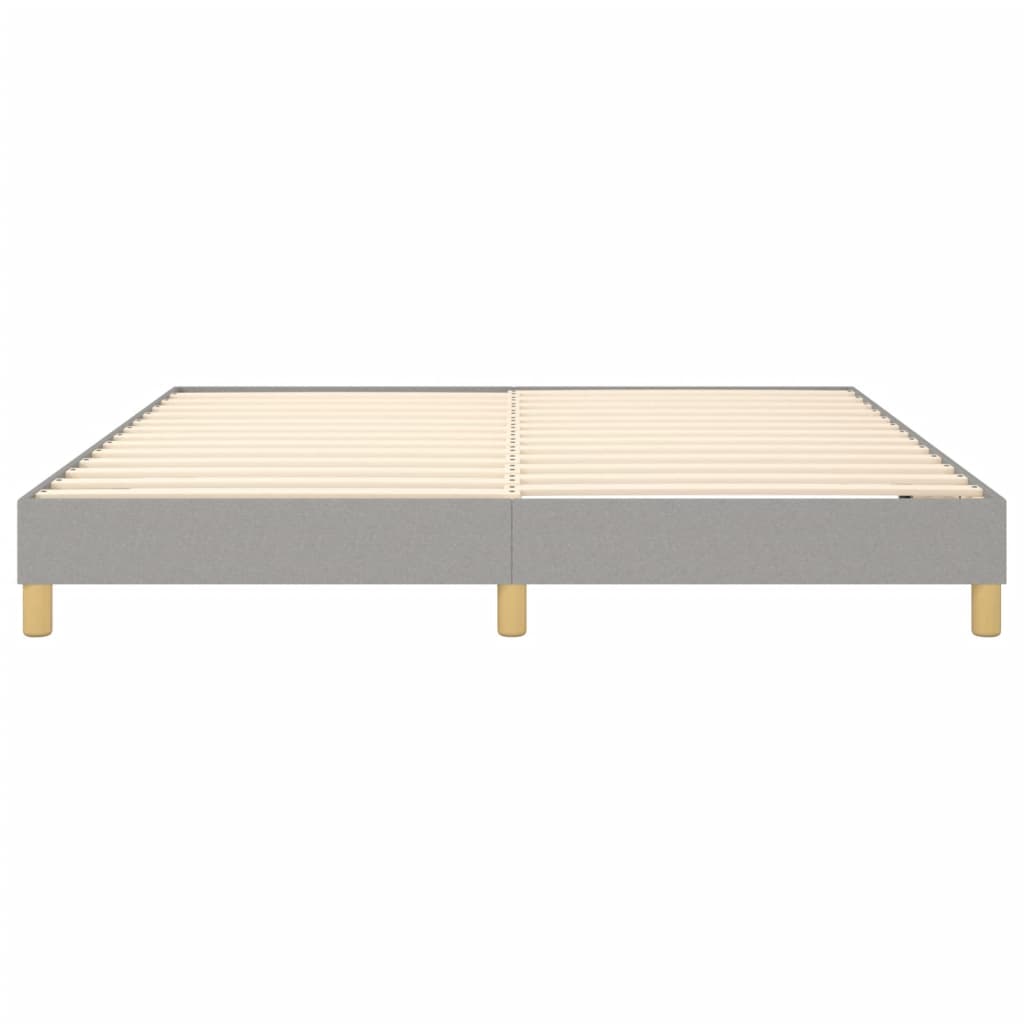 Bed Frame without Mattress Light Gray California King Fabric (US Only)