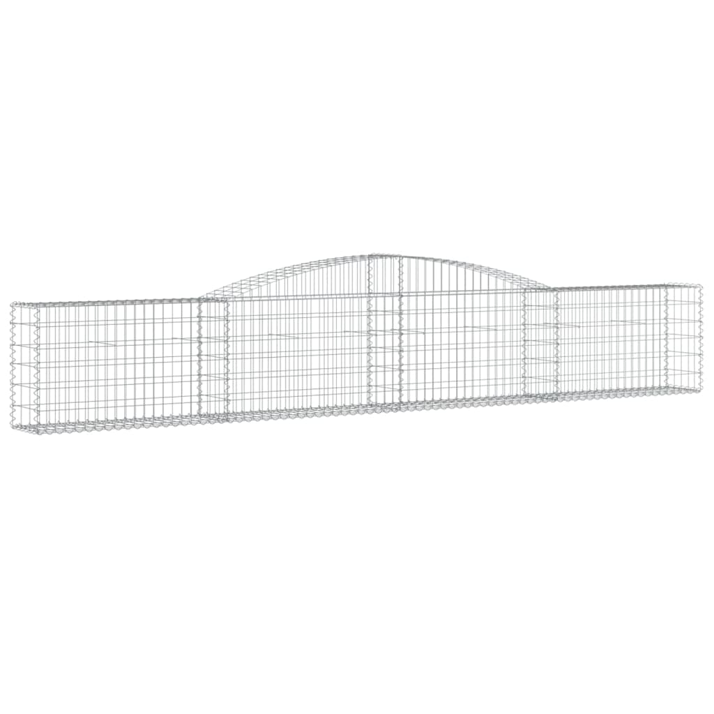 Arched Gabion Baskets 25 pcs 157.5"x11.8"x23.6"/31.5" Galvanized Iron