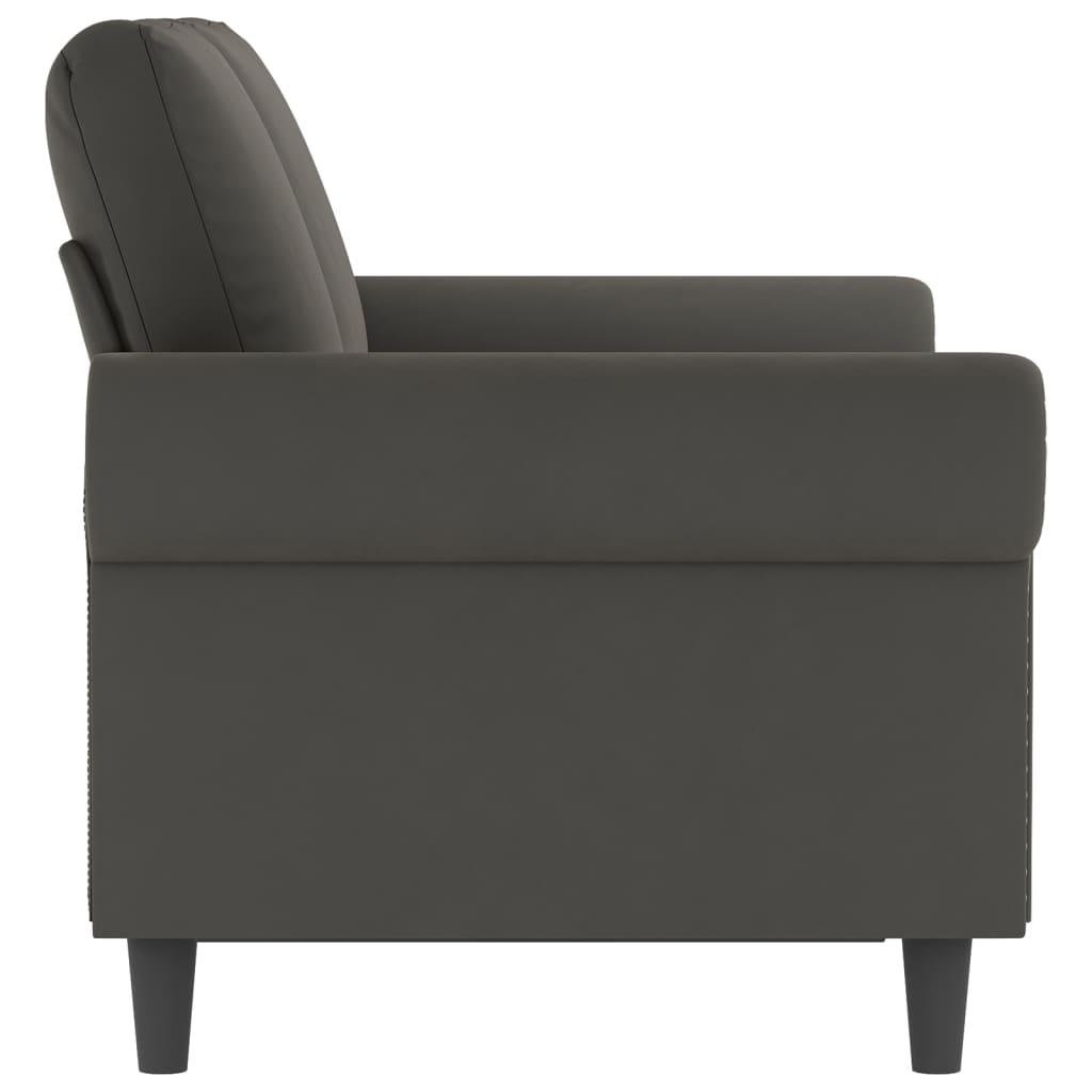 2-Seater Sofa Dark Gray 47.2" Velvet