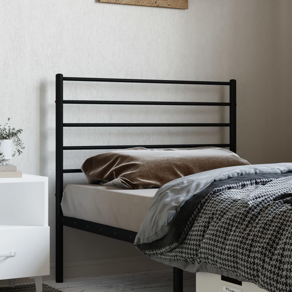 Metal Headboard Black 39.4"