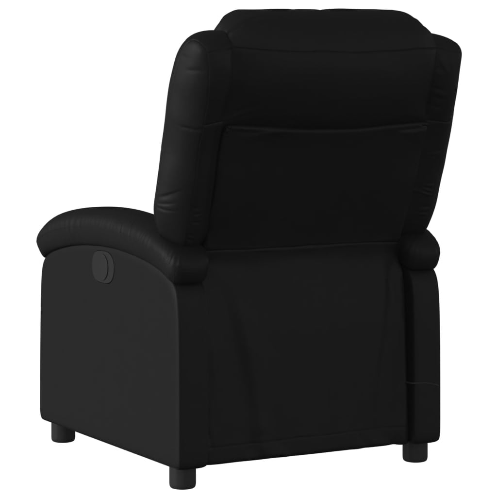 Electric Massage Recliner Chair Black Faux Leather