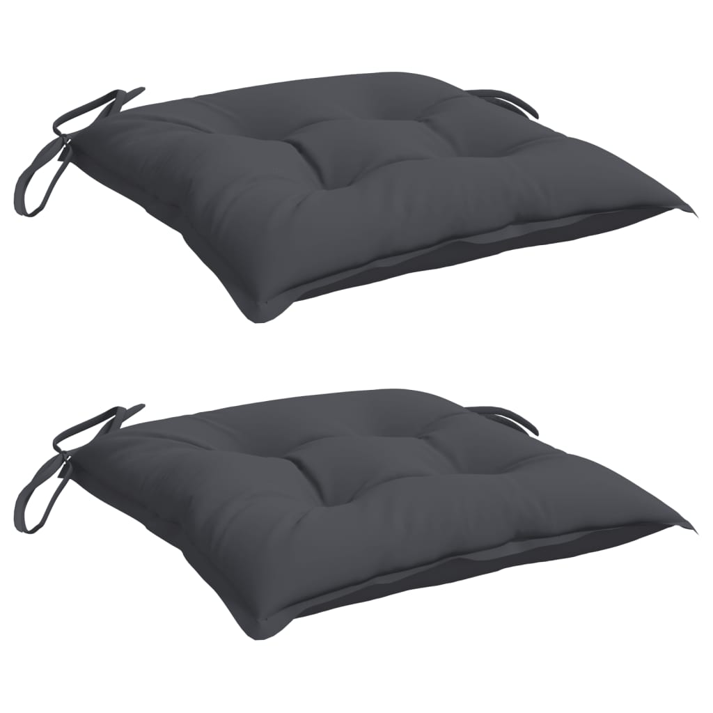 Chair Cushions 2 pcs Anthracite 15.7"x15.7"x2.8" Oxford Fabric