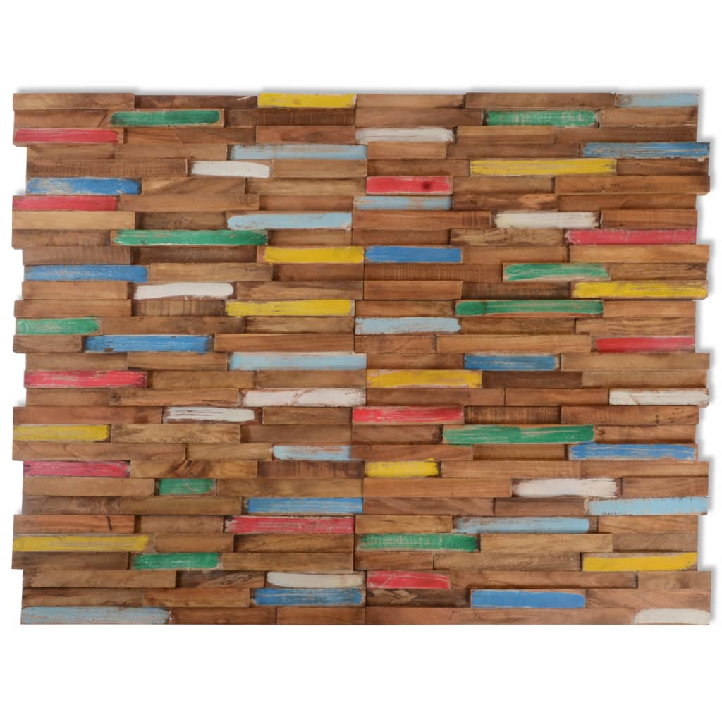 Wall Cladding Panels 10 pcs 11.1 ft² Recycled Teak Wood