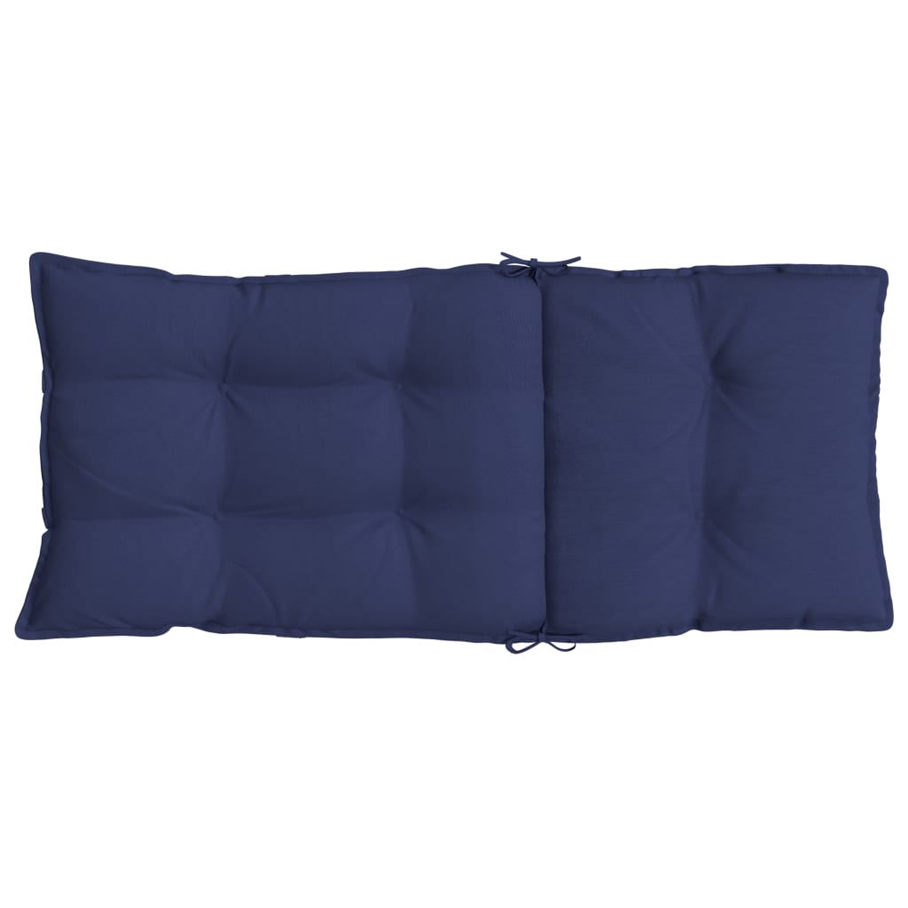 Highback Chair Cushions 6 pcs Navy Blue Oxford Fabric