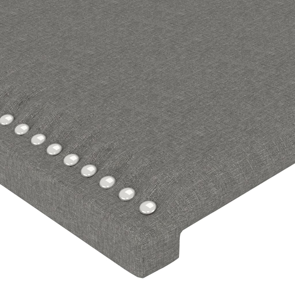 Headboards 4 pcs Dark Gray 28.3"x2"x30.7"/34.6" Fabric