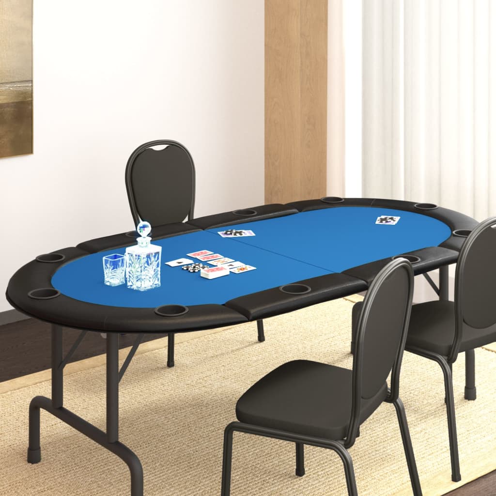 10-Player Folding Poker Tabletop Green 81.9"x41.7"x1.2"