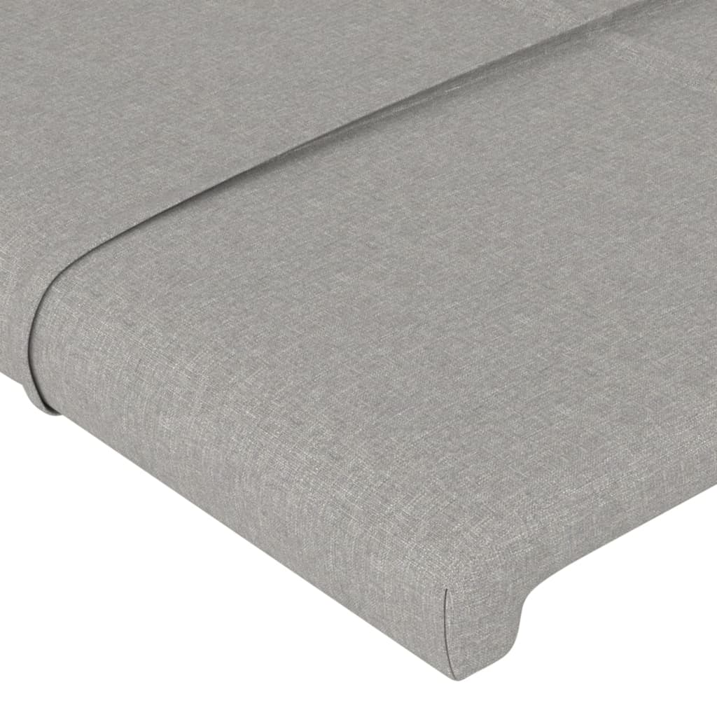 Headboard with Ears Light Gray 72"x6.3"x46.5"/50.4" Fabric