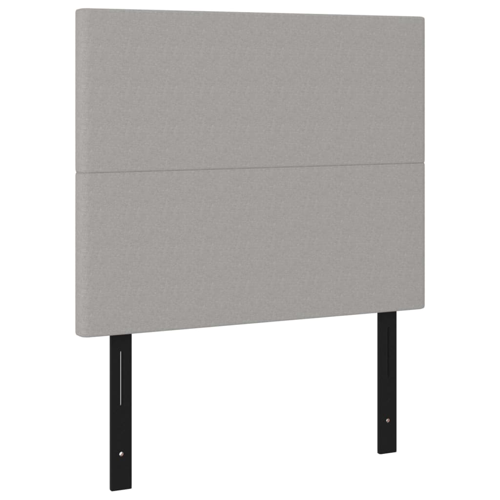 Headboards 2 pcs Light Gray 39.4"x2"x30.7"/34.6" Fabric