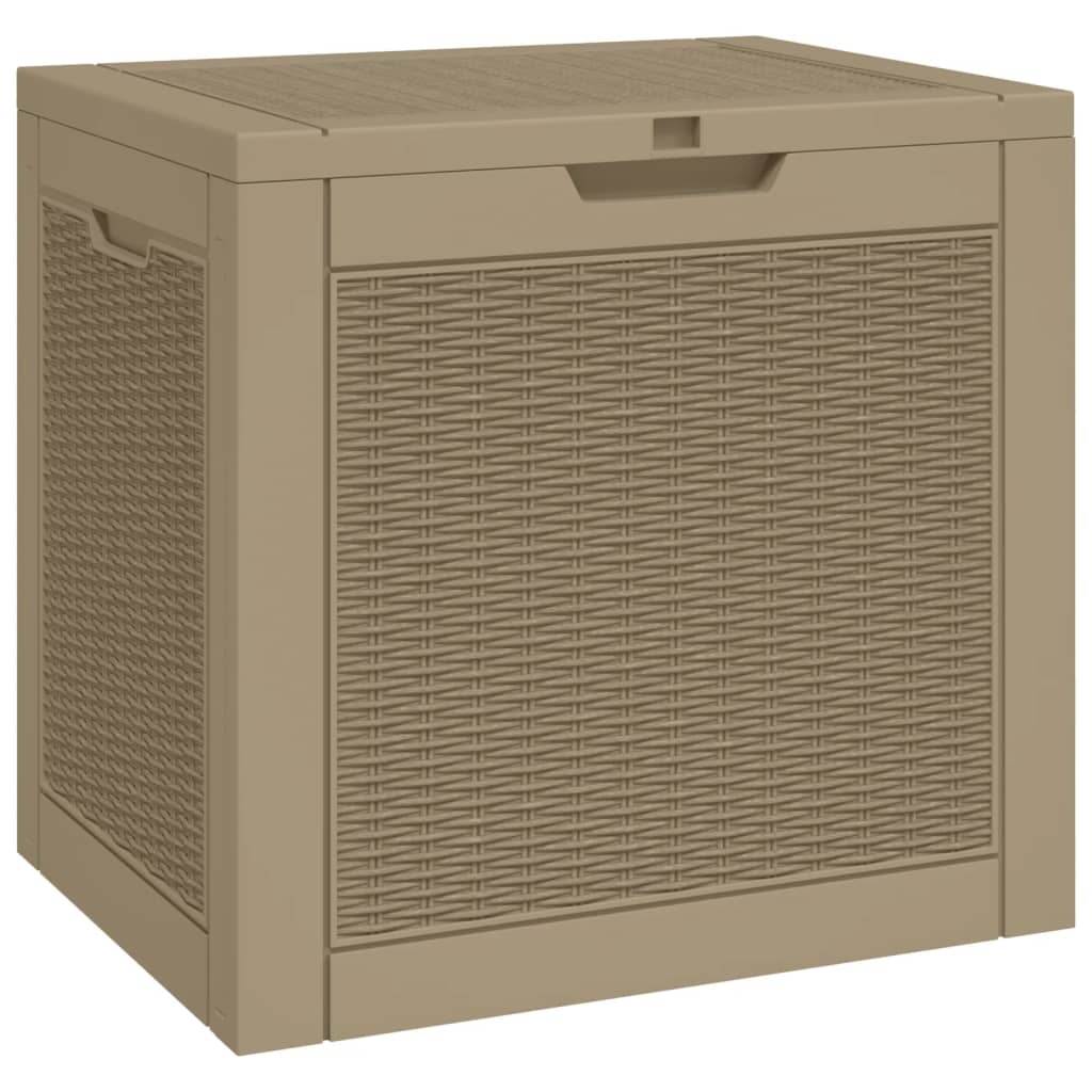 Patio Storage Box Light Brown 21.9"x16.9"x20.9" Polypropylene