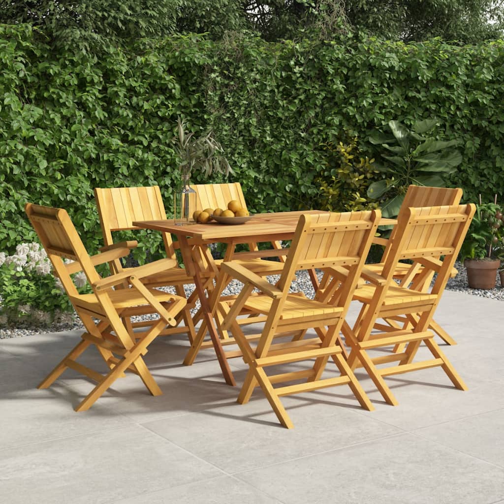 Folding Patio Chairs 6 pcs 21.7"x24"x35.4" Solid Wood Teak