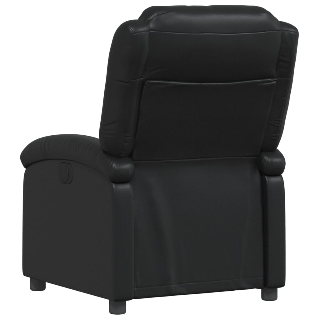 Recliner Chair Black Faux Leather