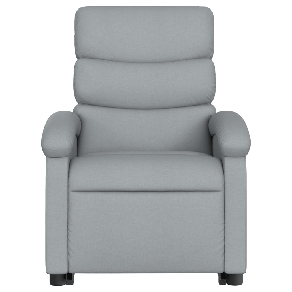 Electric Stand up Recliner Chair Light Gray Fabric