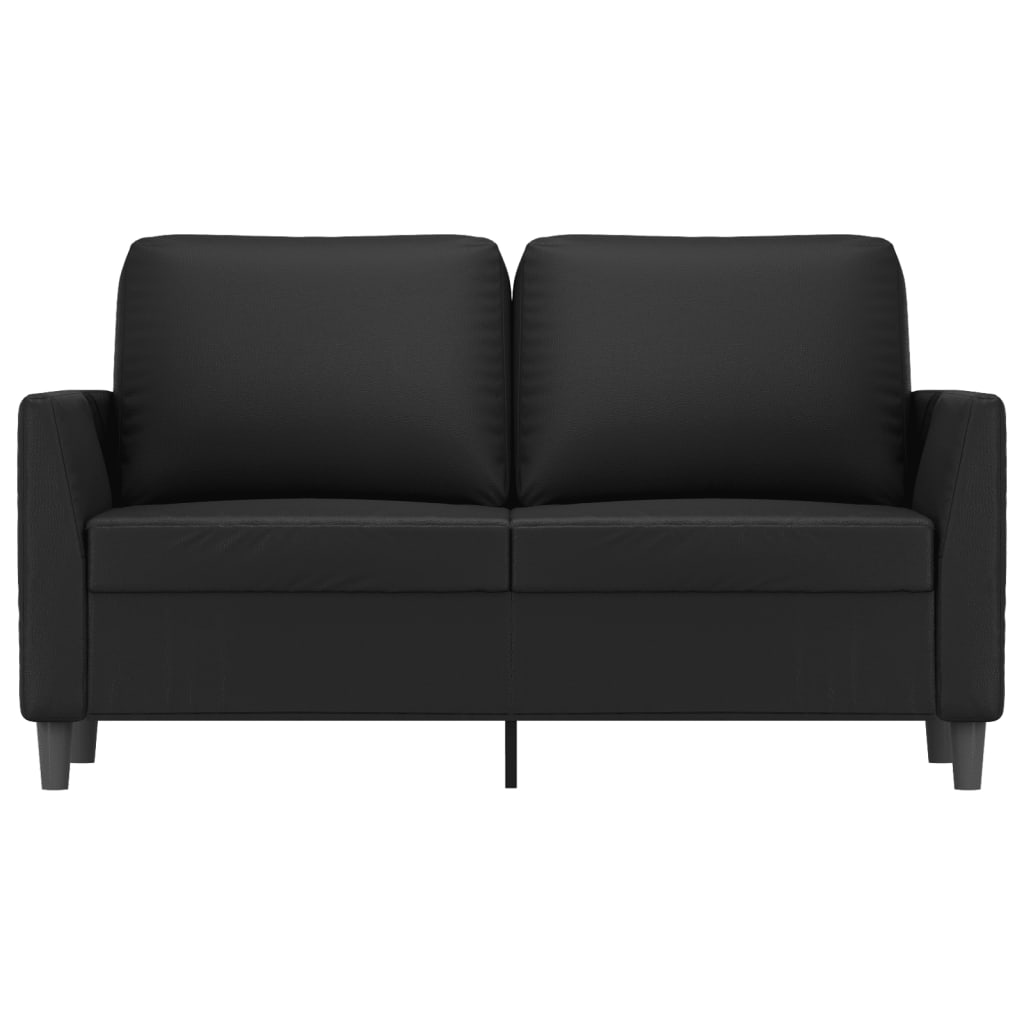 2-Seater Sofa Black 47.2" Faux Leather