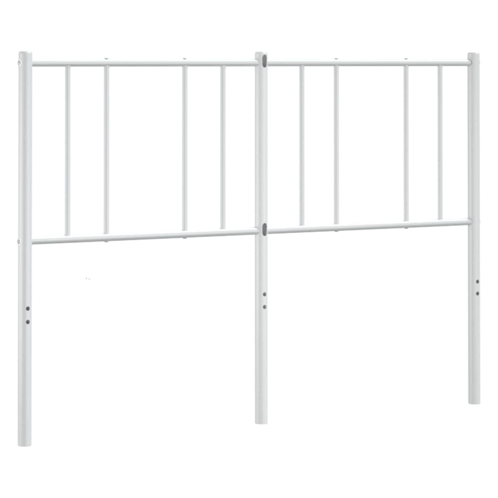 Metal Headboard White 59.1"