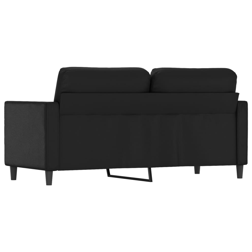 2-Seater Sofa Black 55.1" Faux Leather