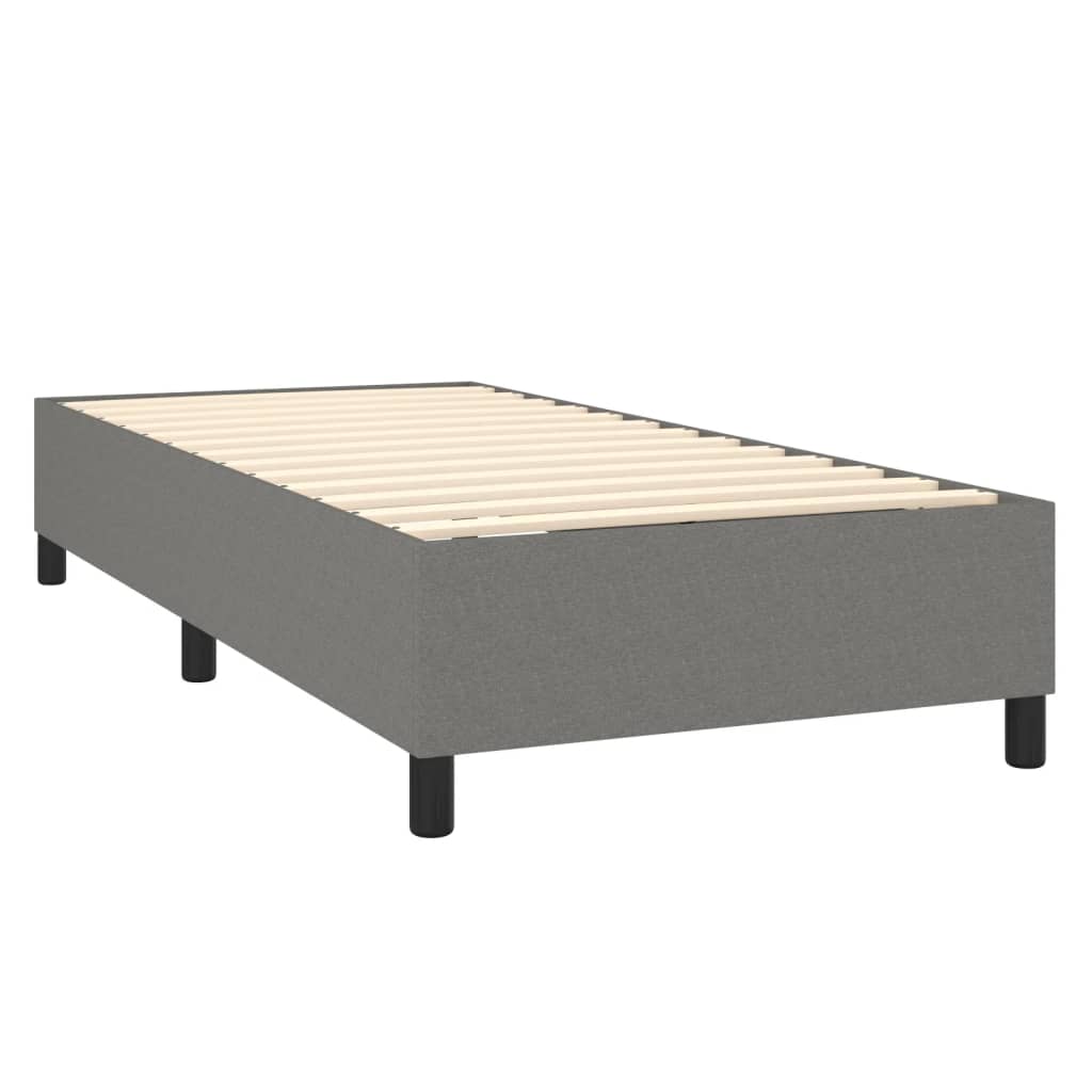 Bed Frame without Mattress Dark Gray Twin XL Fabric (US Only)