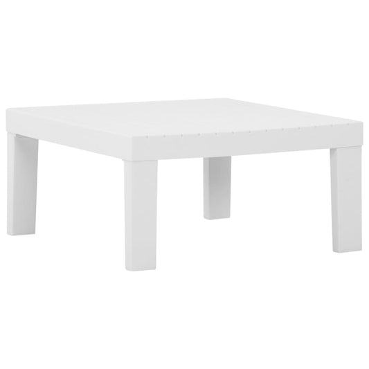 Patio Lounge Table Plastic White