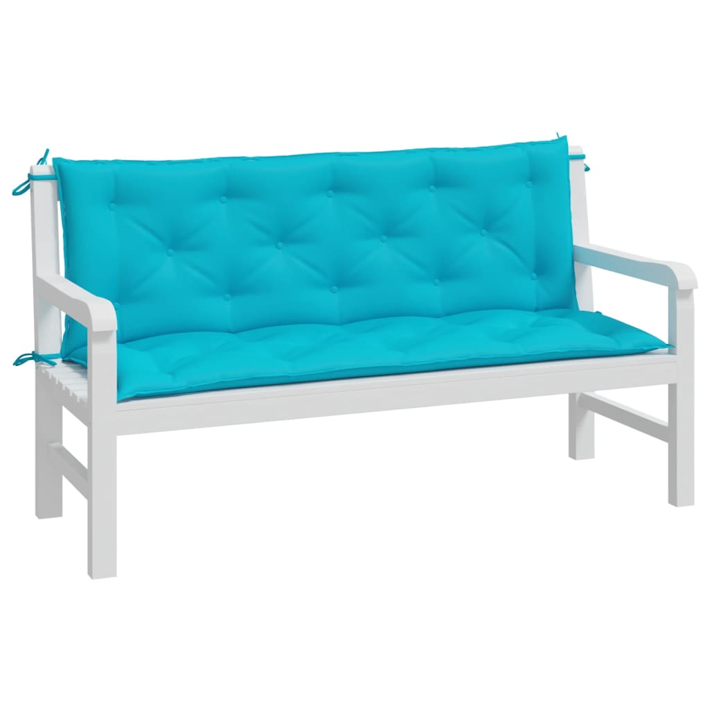 Garden Bench Cushions 2pcs Turquoise 59.1"x19.7"x2.8" Fabric