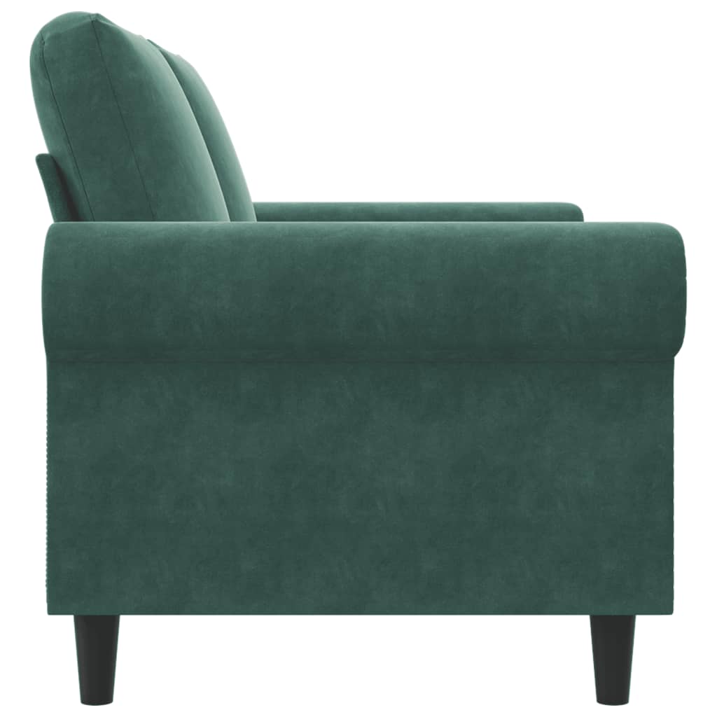 2-Seater Sofa Dark Green 47.2" Velvet