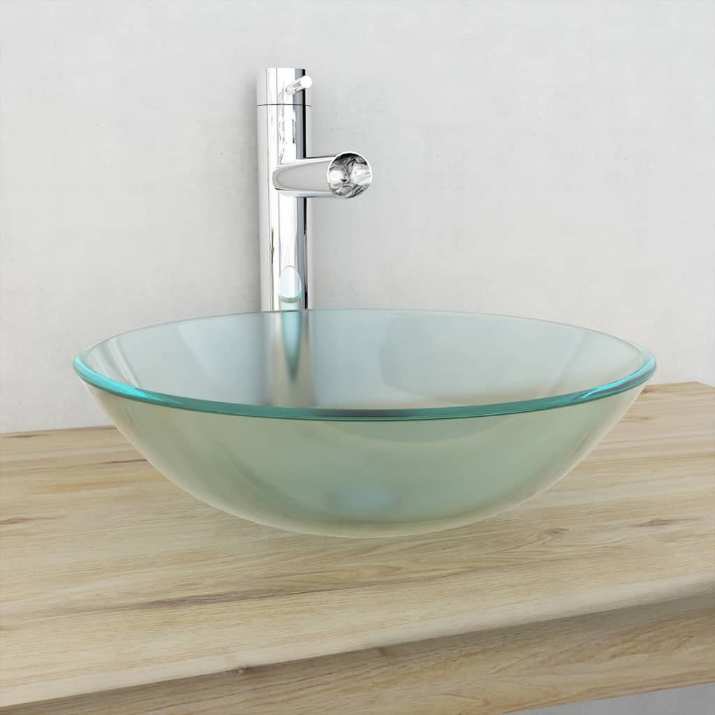 Basin Tempered Glass 16.5" Transparent