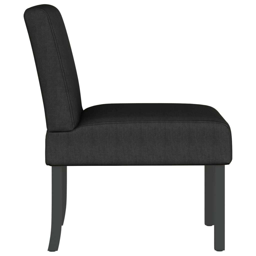 Slipper Chair Black Fabric