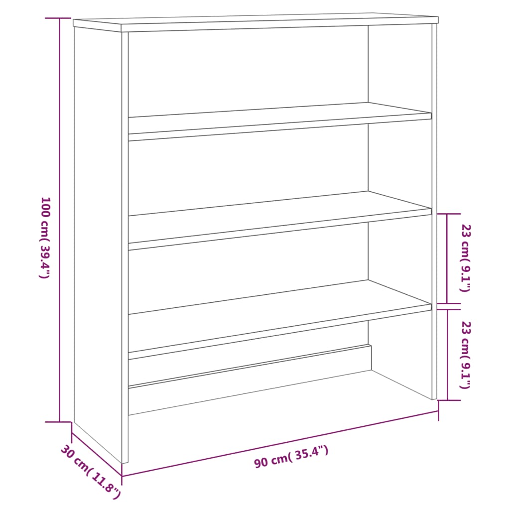 Top for Highboard HAMAR White 35.4"x11.8"x39.4" Solid Wood Pine