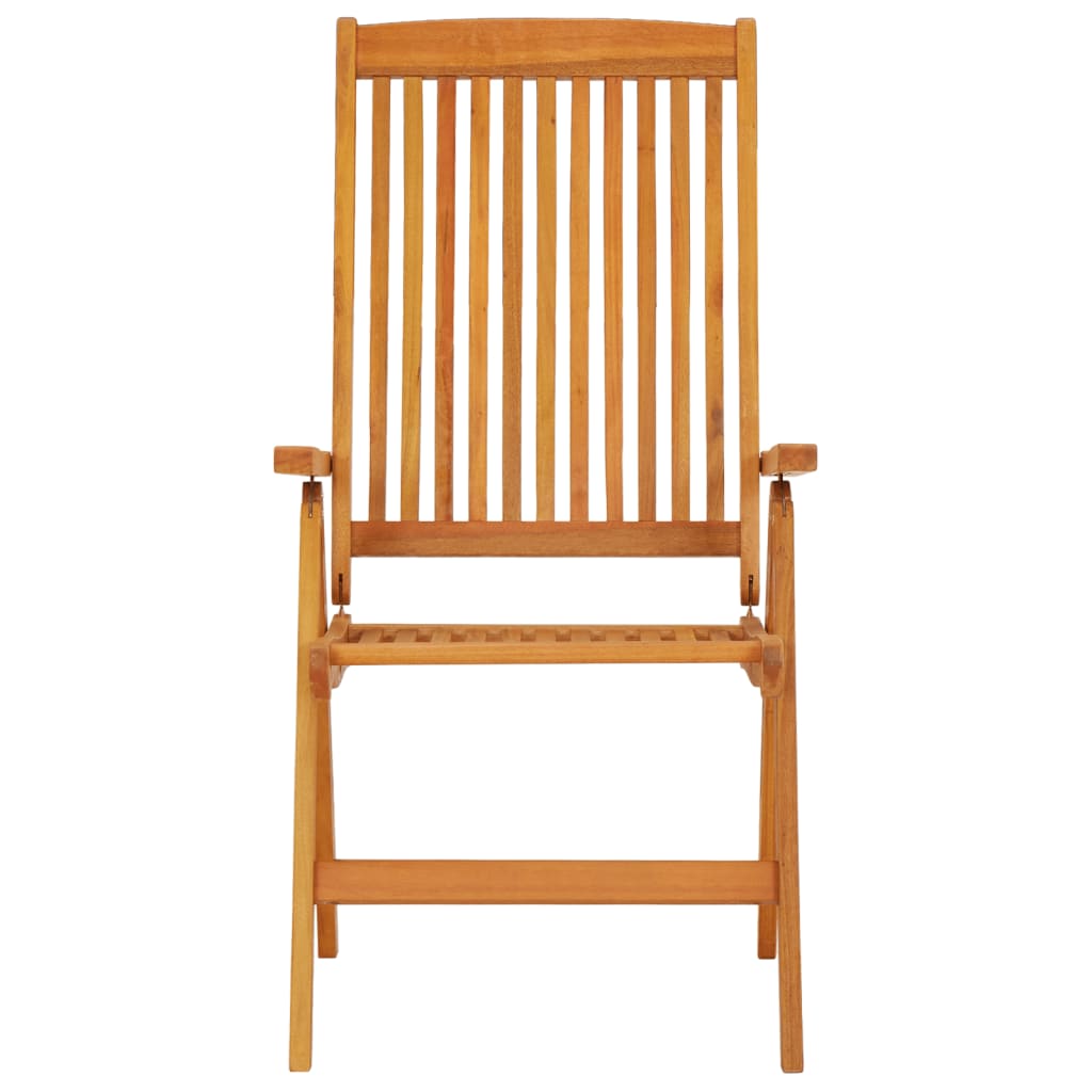 Folding Patio Chairs 2 pcs Solid Wood Eucalyptus