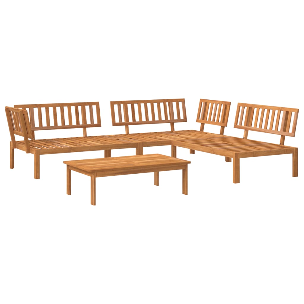 4 Piece Patio Pallet Sofa Set Solid Wood Acacia