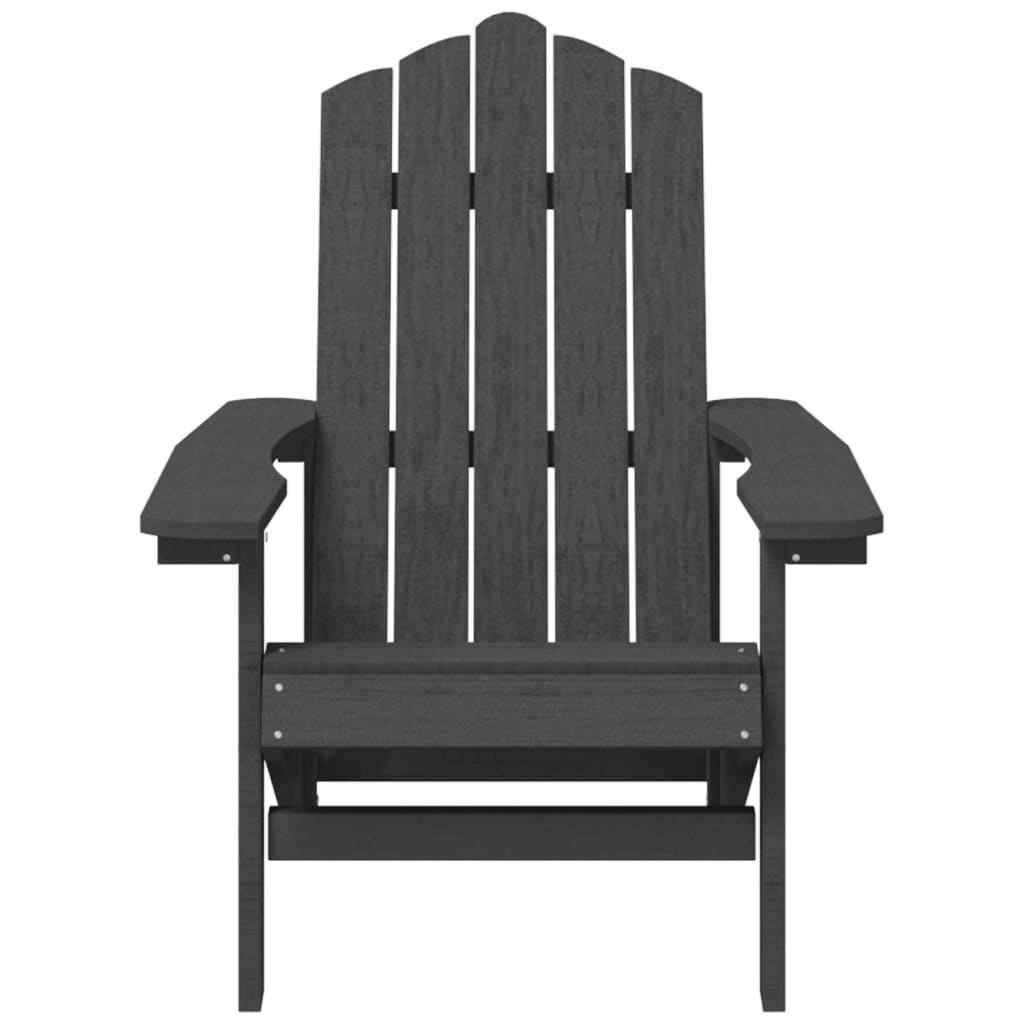 Patio Adirondack Chairs with Table HDPE Anthracite