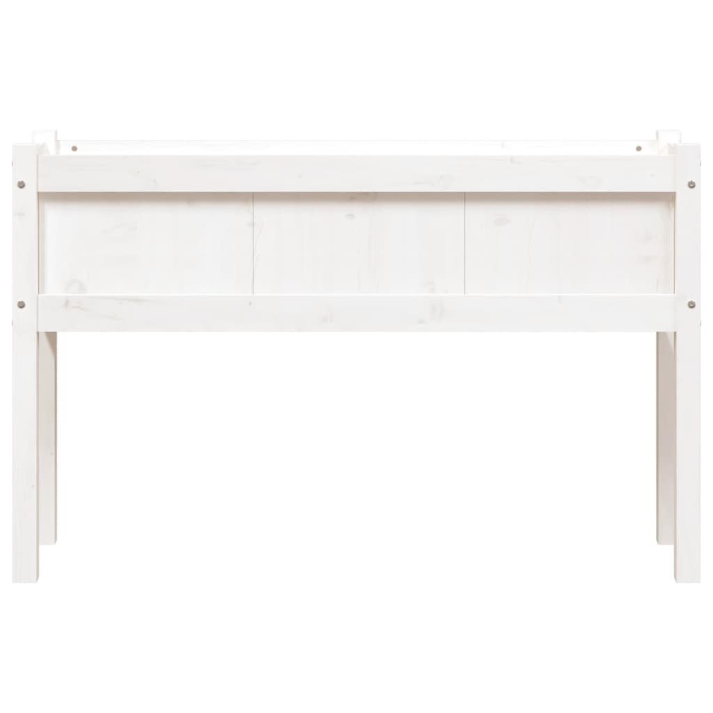 Garden Planter with Legs White 43.3" x 12.2" x 27.6" Solid Wood Pine