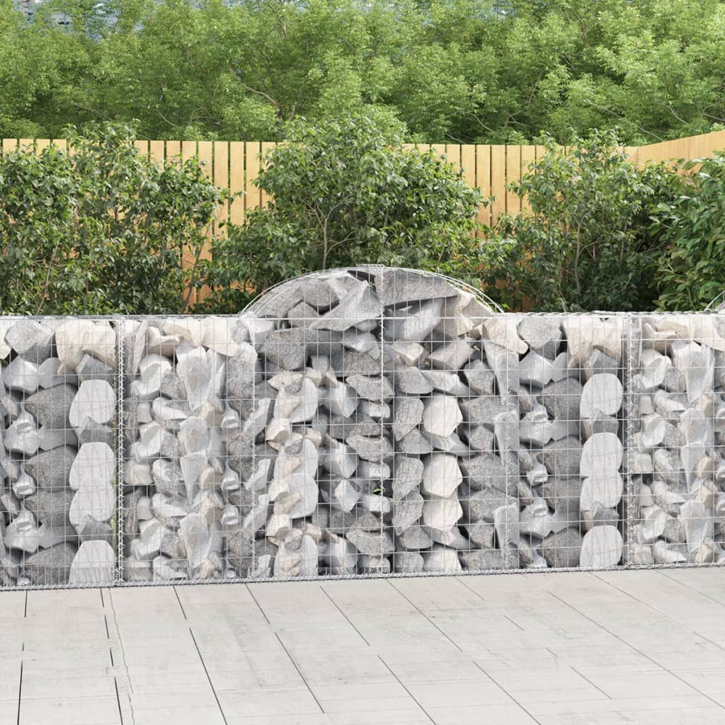 Arched Gabion Basket 78.7"x19.7"x39.4"/47.2" Galvanized Iron