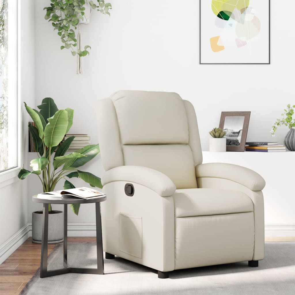 Recliner Chair Black Faux Leather