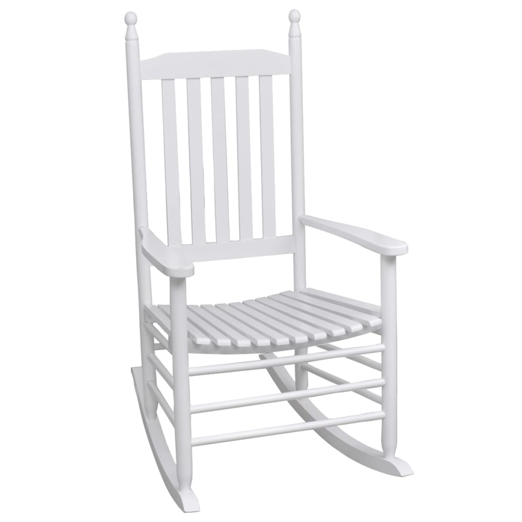 Rocking Chair with Curved Seat Gray Poplar Wood