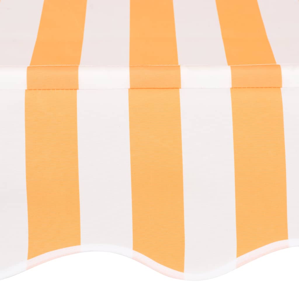 Manual Retractable Awning 78.7" Orange and White Stripes