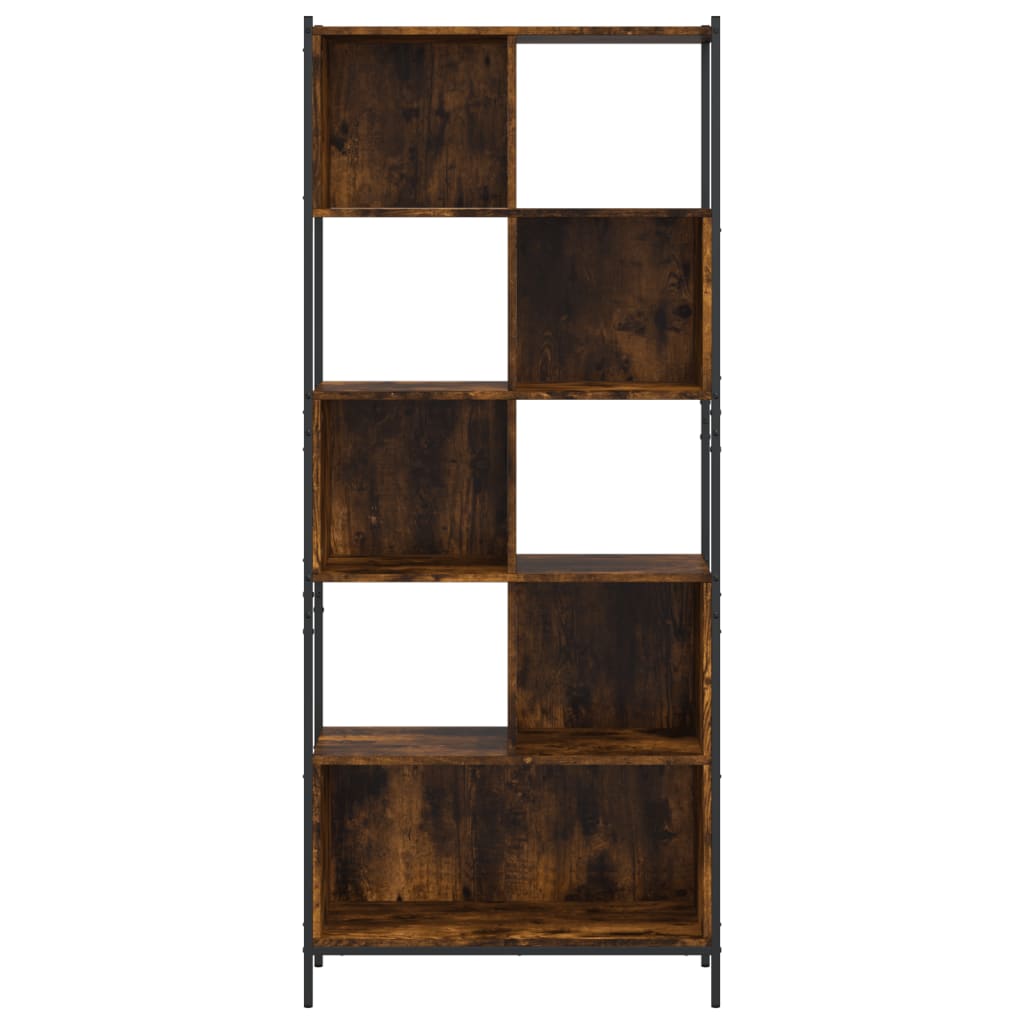 Bookcase Smoked Oak 28.3"x11"x67.7" Engineered Wood