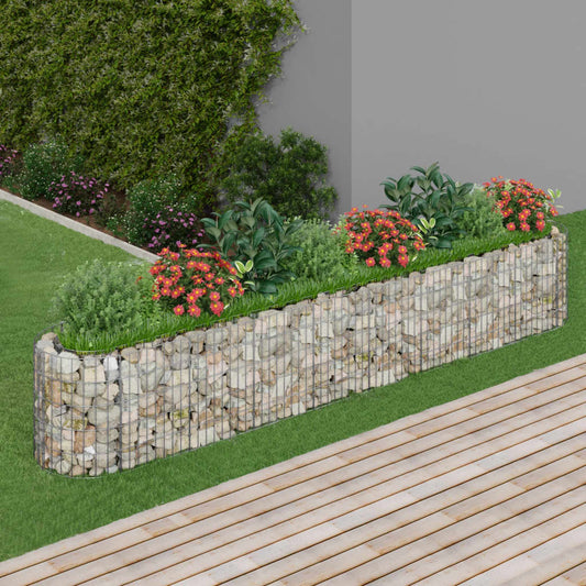 Gabion Raised Bed Galvanized Iron 129.9"x19.7"x19.7"