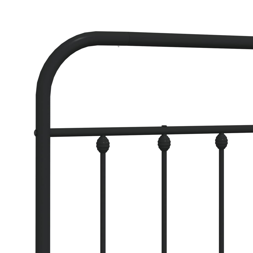 Metal Headboard Black 53.1"