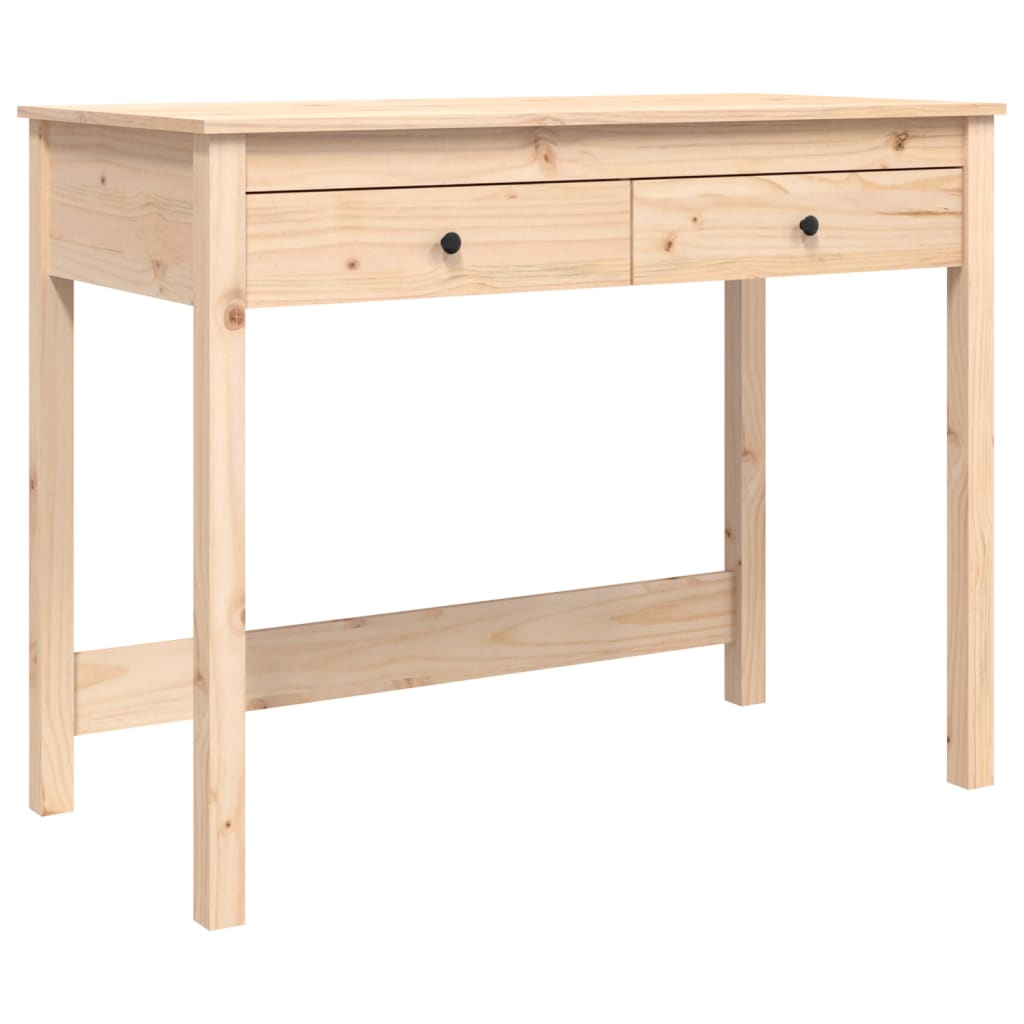 Desk with Drawers 39.4"x19.7"x30.7" Solid Wood Pine