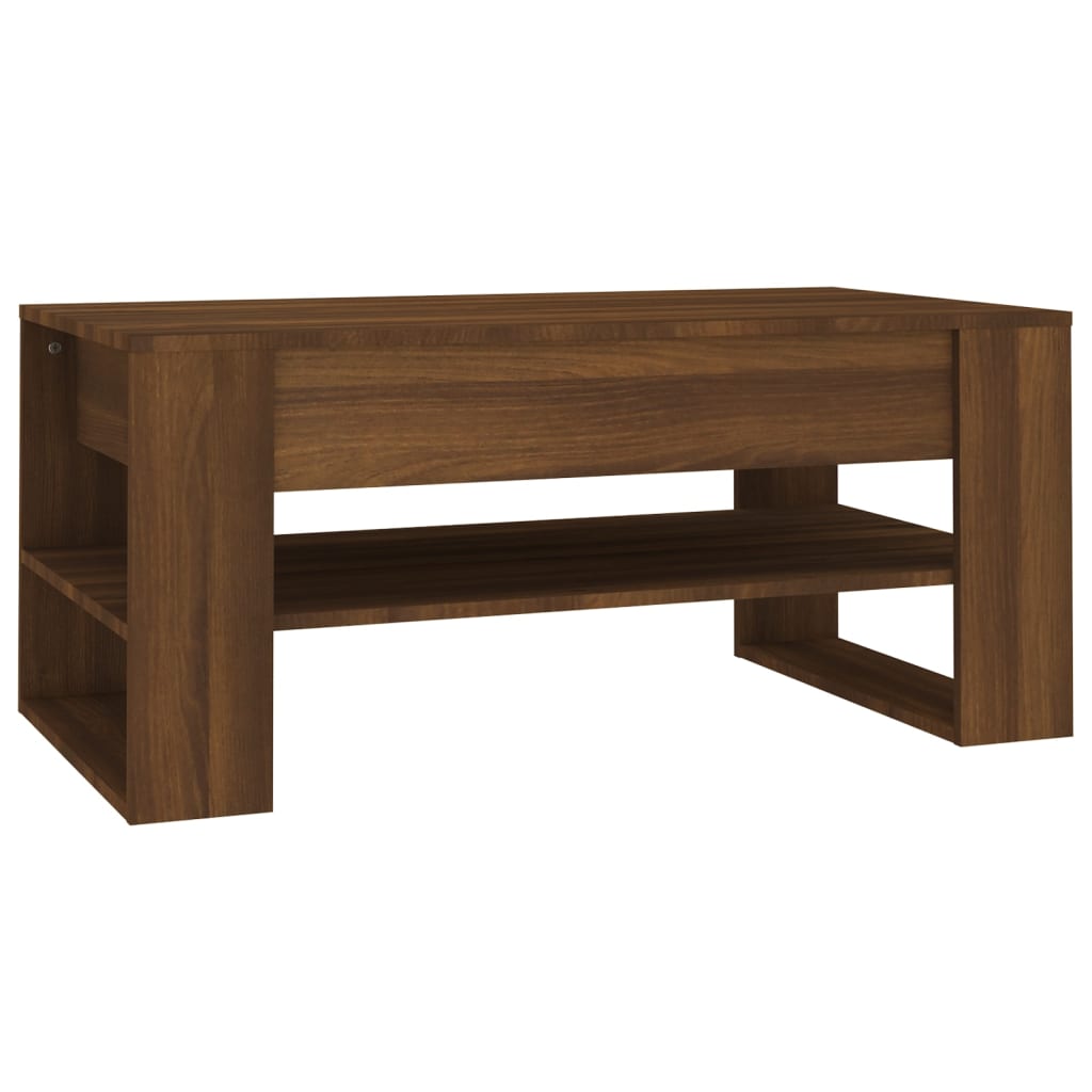 Coffee Table Brown Oak 40.2"x21.7"x17.7" Engineered Wood